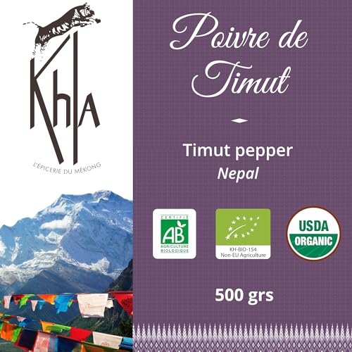 Khla - Poivre de Timut 500 g - Certifié Bio - Poivre en Grain - Baies de Timur - Poivre Pamplemousse Entier - Qualité Premium - Épice Direct Producteur - Himalaya Poivre Sichuan - Origine Népal – vue 2