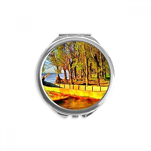 Miroir de poche bord de mer portable pour vos retouches en vacances