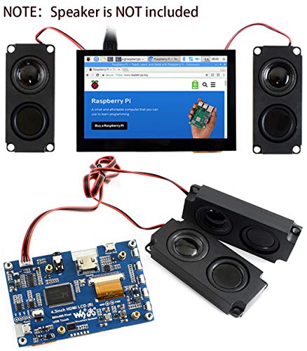 Image of waveshare 4.3inch HDMI LCD 800x480 IPS Capacitive Touch Screen HDMI Interface Support All Version Raspberry Pi 4B /3B+ /3B /2B /Zero /Zero W /Zero WH,Jetson Nano BB Black Banana Pi Windows 10 /8.1 /8 /7