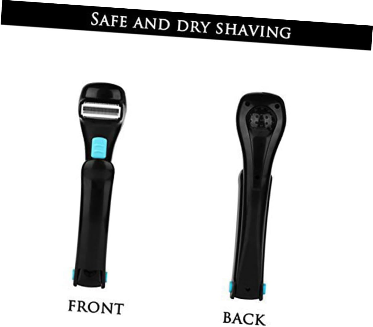 VALICLUD Electric Back Shaver for Men DIY Body Grooming Razor for Hair Removal Battery Operated Hair Remover Sleek Black Finish