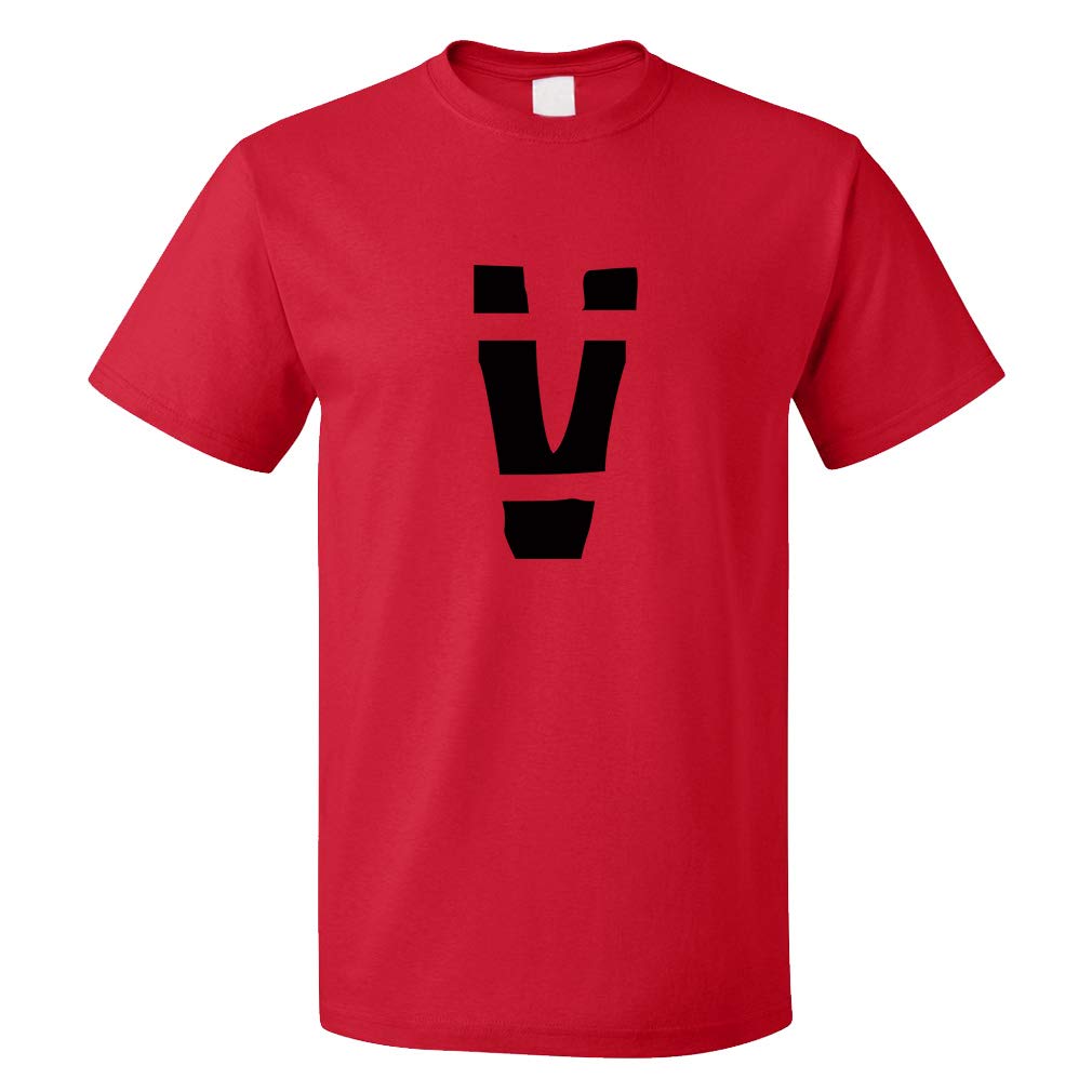 Custom Graphic T Shirts for Men V Jailbird Initial Monogram Letter V Cotton