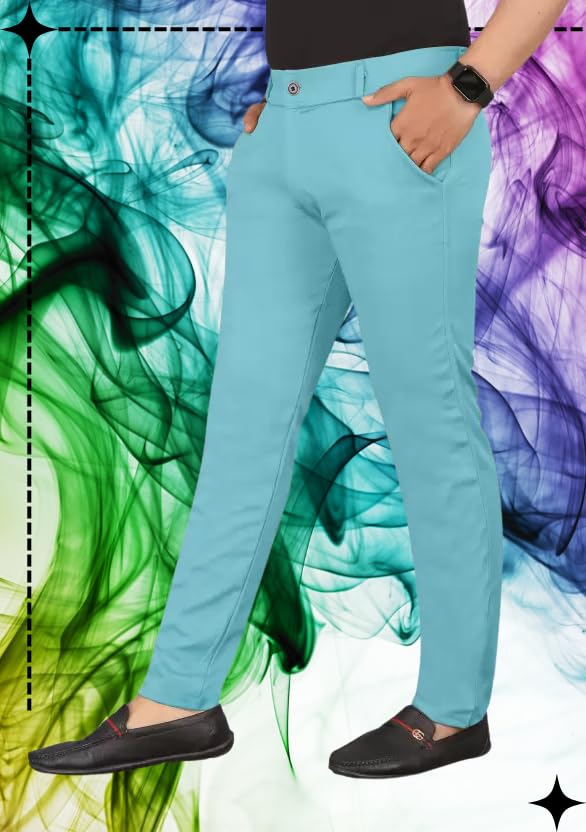 Image of Men's Slim Fit Casual Chinos Pants Stretch Cotton Trousers with Flat Front, Comfortable Everyday TS K021 Parent