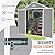 YOPTO 6x5 FT Resin Storage Shed,Garden House with Floor & Lockable Door,Waterproof Plastic Tool Sheds W/Slanting Roof Visual Window & Air Vents for Bicycles,Lawnmowers,Lawn,All Weather Use,Gray