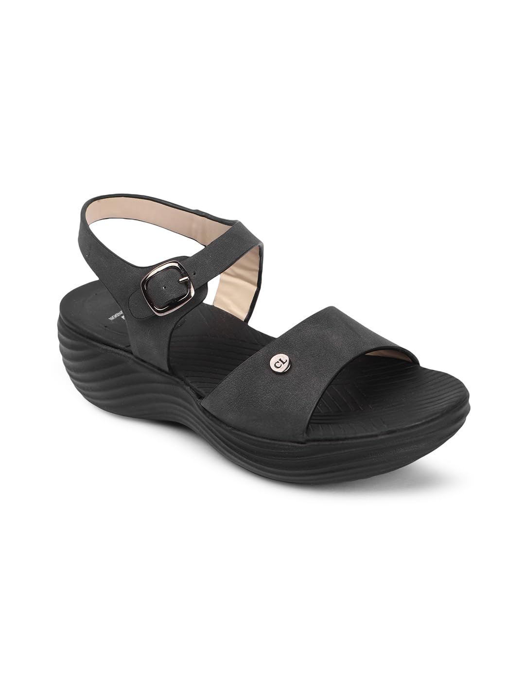 Carlton London Women Sandal, Black, Size- UK-4 (B0D3CFNGYS) Amazon Price History, Amazon Price Tracker