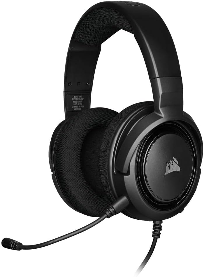 Corsair HS35 - Stereo Gaming Headset – Memory Foam Earcups – Discord Certified – Works with PC, Xbox Series X, Xbox Series S, Xbox One, PS5, PS4, Nintendo Switch and Mobile – Carbon