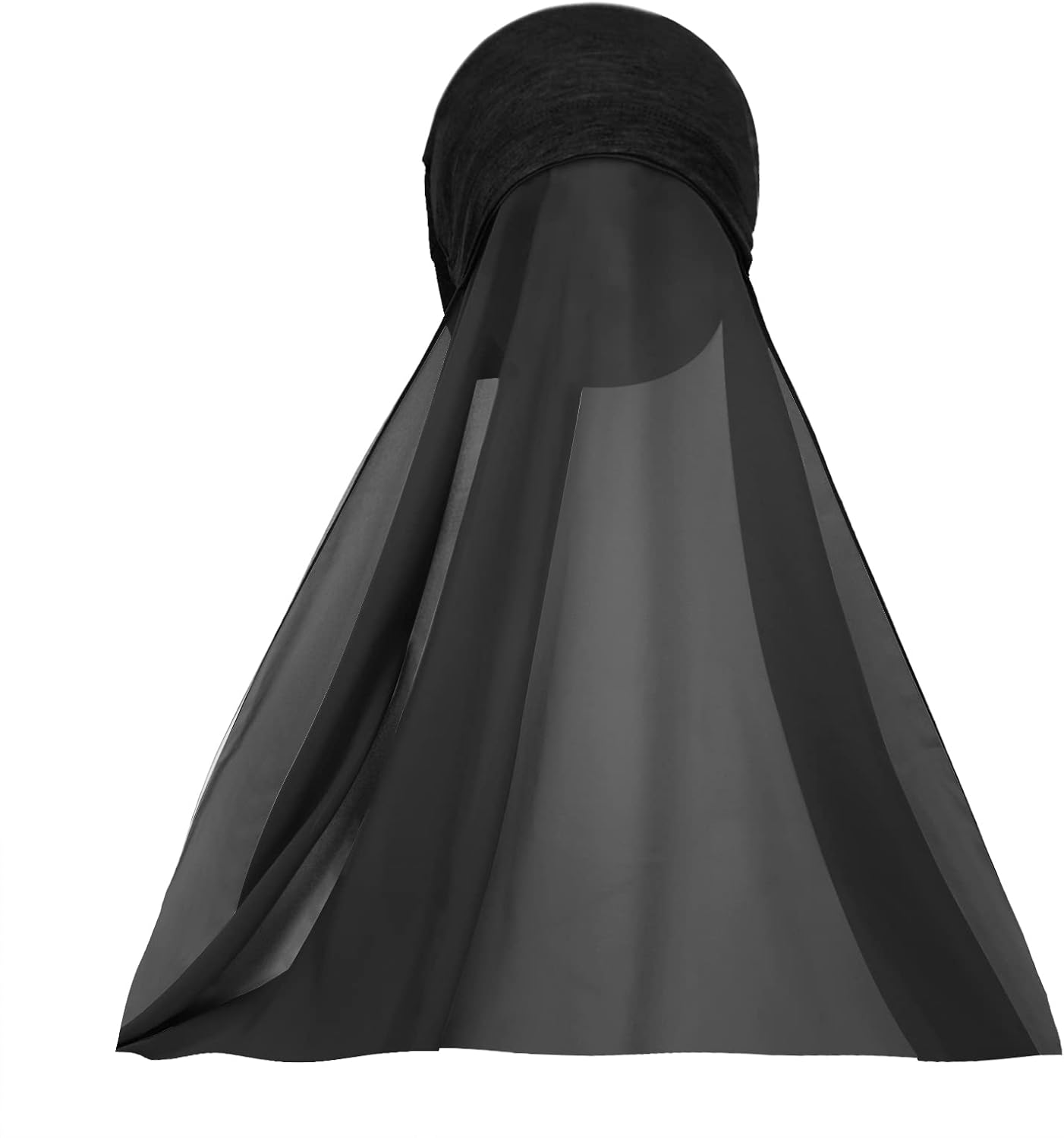 Chiffon Instant Hijab for Women Muslim Under Scarf Tube Cap with Veil Fashion Islam Solid Color Headscarf Turban Wrap - Image 3