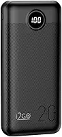 I2GO, Carregador Portátil (Power Bank) Ultra Rápido 20000mAh, Power Delivery 20W, 2 Saídas USB + 1 Saída/Entrada USB-C, Preto, i2GO PRO