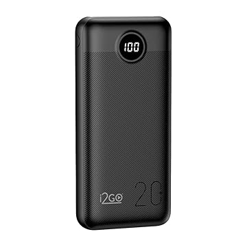 Carregador Portátil (Power Bank) Ultra Rápido 20000mAh Power Delivery 20W 2 Saídas USB + 1 Saída/Entrada USB-C Preto I2GO - I2GO PRO
