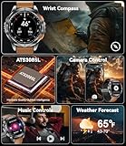 GPS Smart Watch for Men with Call-1.43'' AMOLED Display,Fitness Watch with 70+ Sport Modes/Health Monitor,Outdoor Smartwatch with LED Flashlight/Altimeter/Compass,IP68 Waterproof for iOS Android - Image 9