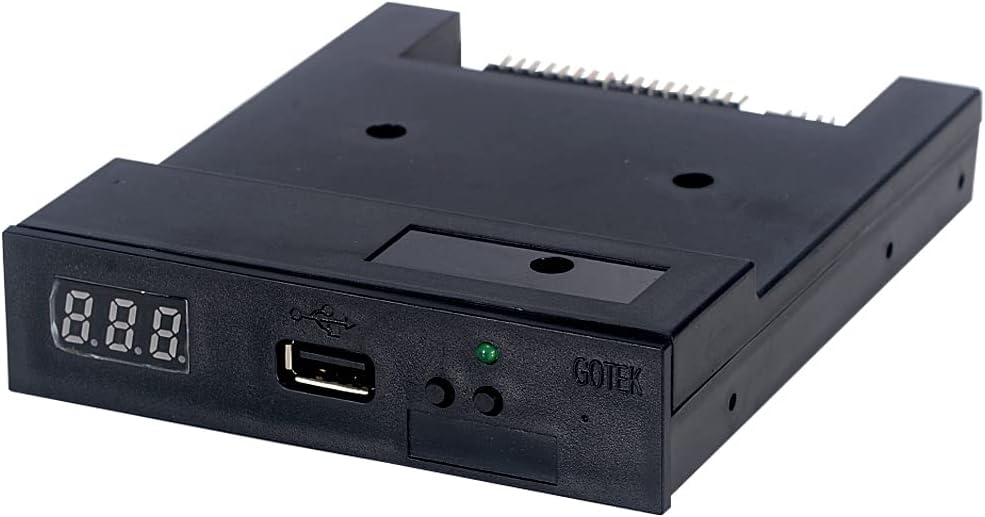 GoTEK SFR1M44-U100 3.5 Inch 1.44MB USB SSD Floppy Drive Emulator Black