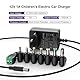 NASTIMA 12V 1A Kinder-Elektroauto-Ladegerät für Kinder-Elektroauto, SUV ATV, Motorrad, etc., Universal 12V-Ladegerät mit Anzeigeleuchte, ausgestattet mit 8 Arten von Konverter