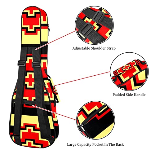 Housse pour ukulélé avec rembourrage épais en éponge de 10 mm avec sangles réglables pour concert soprano ténor 53,3 cm - Les Beatles, Paul McCartney, John Lennon, RIngo Starr, George Harrison Housse pour ukulélé avec rembourrage épais en éponge de 10 mm avec sangles réglables pour concert soprano ténor 53,3 cm – Image 4