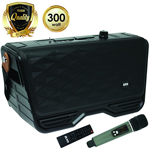 EMB EURO49K 300W Portable Bluetooth Boombox HiFi Stereo Speaker Indoor/Outdoor Wireless Pairing