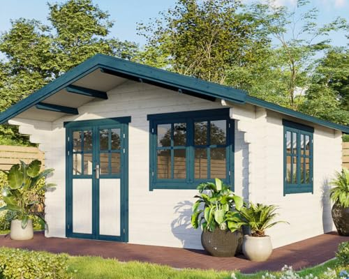 McGaRDEN \"Der Gartendiscounter\" Gartenhaus Holzhaus Gartenlaube Blockhaus 4x4m 35mm inkl. Fußboden McGaRDEN \"Der Gartendiscounter\" Gartenhaus Holzhaus Gartenlaube Blockhaus 4x4m 35mm inkl. Fußboden