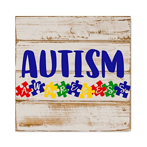 Puzzle en bois autisme à suspendre dans le salon comme décoration murale ludique