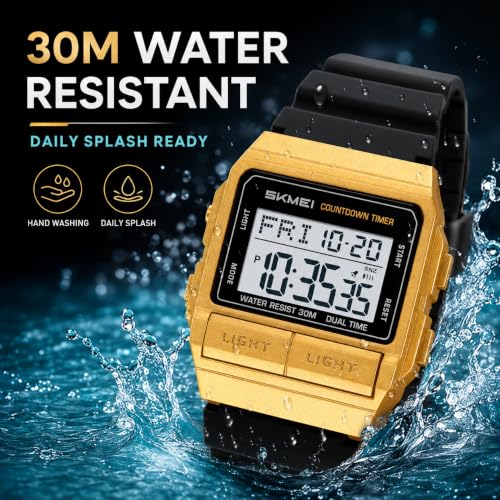 Image of MASTOP Retro Digital Watch for Men Vintage with Multi-Function & Stylish Design for Daily & Outdoor Use