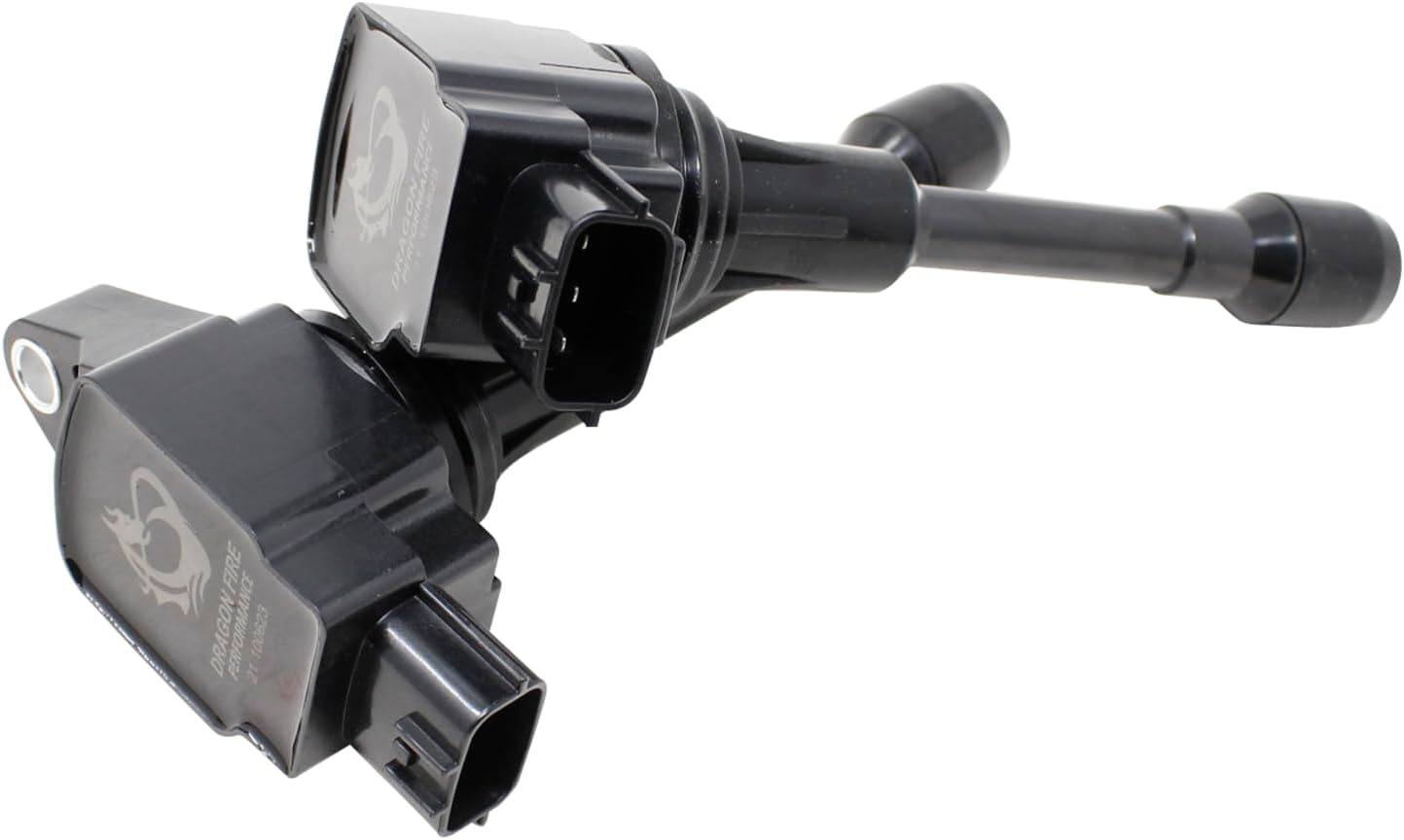 DRAGON FIRE PERFORMANCE Set of 4 Ignition Coils Compatible with 2005-2009 Nissan Frontier, 2007-2008 Altima, 2007-2009 Sentra, Versa 2.5L 2.0L 1.8L 1.6L 22448-EA000 22448-ED000 OEM Fit DFC1054-4