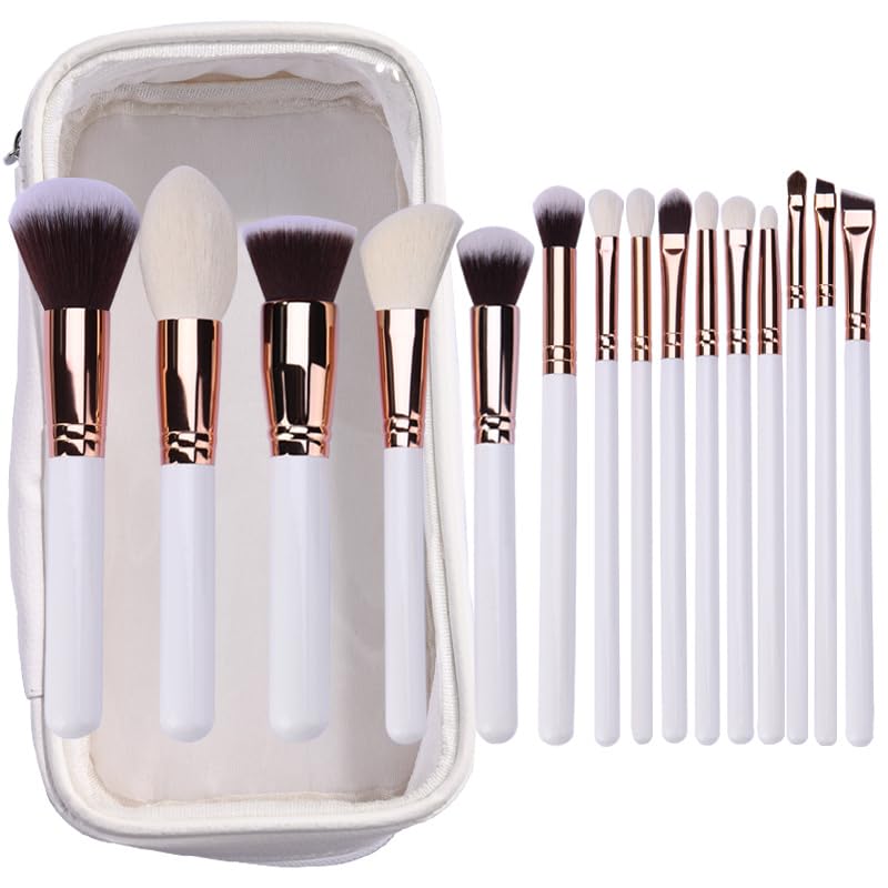 15-Piece Premium Makeup Brush Set Includes Eyeshadow Brushes, Powder Brushes, Eyeshadow Brushes Complete Makeup Tool Set Brushes for Foundation, Powder, Concealer, Eyeshadow and Blush (B)