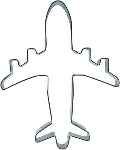 Keewah Cortador de galletas de avión, 5.2 x 4.1 pulgadas, acero inoxidable