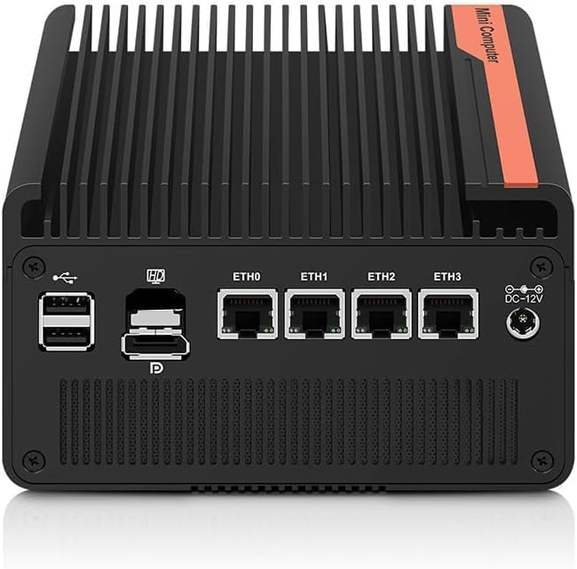 Image of Mini PC NAS 5 M.2 Nvme Pocket NAS Small PC,4X2.5GbE LAN Mirco Desktop Computer 2HD 4K@60HZ,Router /QNAS /Firewall DDR5 for Office Business (N150-No Memory, no Hard Drive)