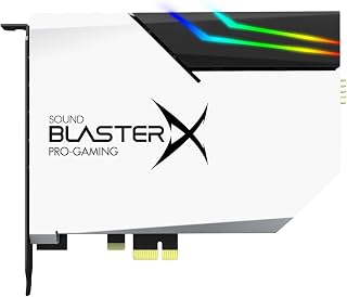 Creative Sound BlasterX AE-5 Plus Pure Edition Gaming Sound Card - SABRE32 DAC, Xamp Bi-Amp, 122dB SNR, RGB Lighting, Dolby DTS