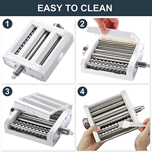 image for Pasta Maker Attachment for Kitchenaid Mixers with Pasta Drying Rack, A