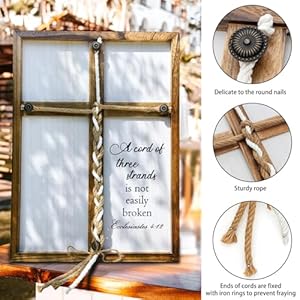 Threestrandscordweddingunitysign1622inacordofthreestrandsunityropecrossbraidforweddingceremonyideasgiftforcouplechristiansgodknotecclesiastes4912 Urban Country Home Decor Three strands cord wedding unity sign 1622in a cord of three strands unity rope cross braid for wedding ceremony ideas gift for couple christians god knot ecclesiastes 49 12 urban country home decor