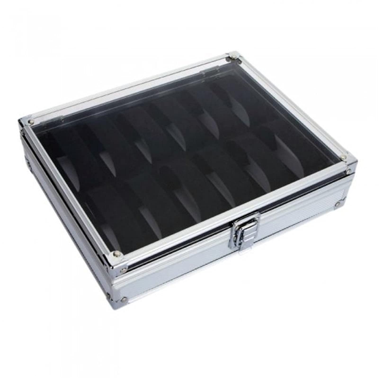Coffret montres 12 fentes en aluminium robuste pour collectionneurs