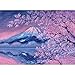 Produktbild DIY 5D Diamant Malen nach Zahlen Kit mit Fuji Mountain, voller Bohrer Kristall Kreuzstich auf Leinwand, Wanddekoration, Strass-Mosaik, Zubehör für Zuhause, 40 x 30 cm