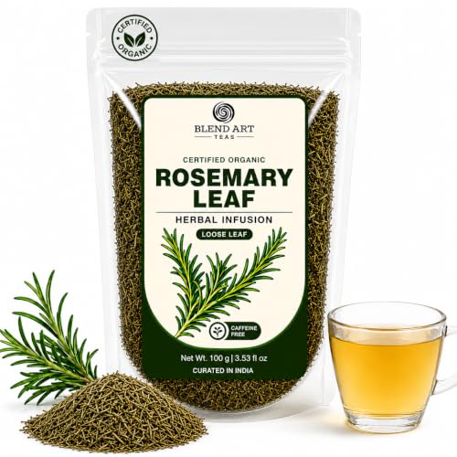 Image of Rosemary Leaves Organic 100g Loose Leaf Pure Dried Rosemary for Hair Growth, Brain Health,Memory & Digestion Rosemary Dry Leaves Reduce Dandruff & Seasoning Food Antioxidant Herbal Infusion 100+ Cups