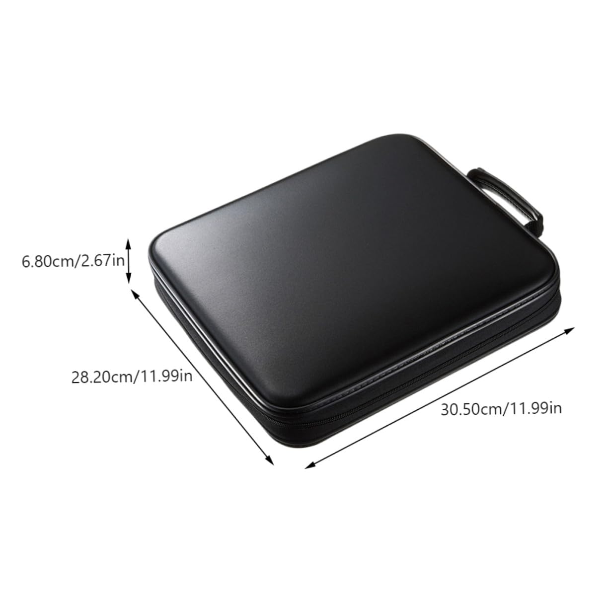 Custodia Porta CD e Dvd 160 Slot Nera Cerniera Scorrevole, Organizer Multimediale Resistente a Polvere e Umidità per Casa, Auto e Viaggi