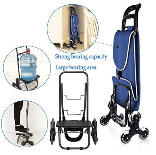 Tragbare, faltbare Einkaufstasche mit Rollwagen, Einkaufstrolley, wasserdicht, groß, leicht und stark, Pull/Push-Cart (D… – Bild 3