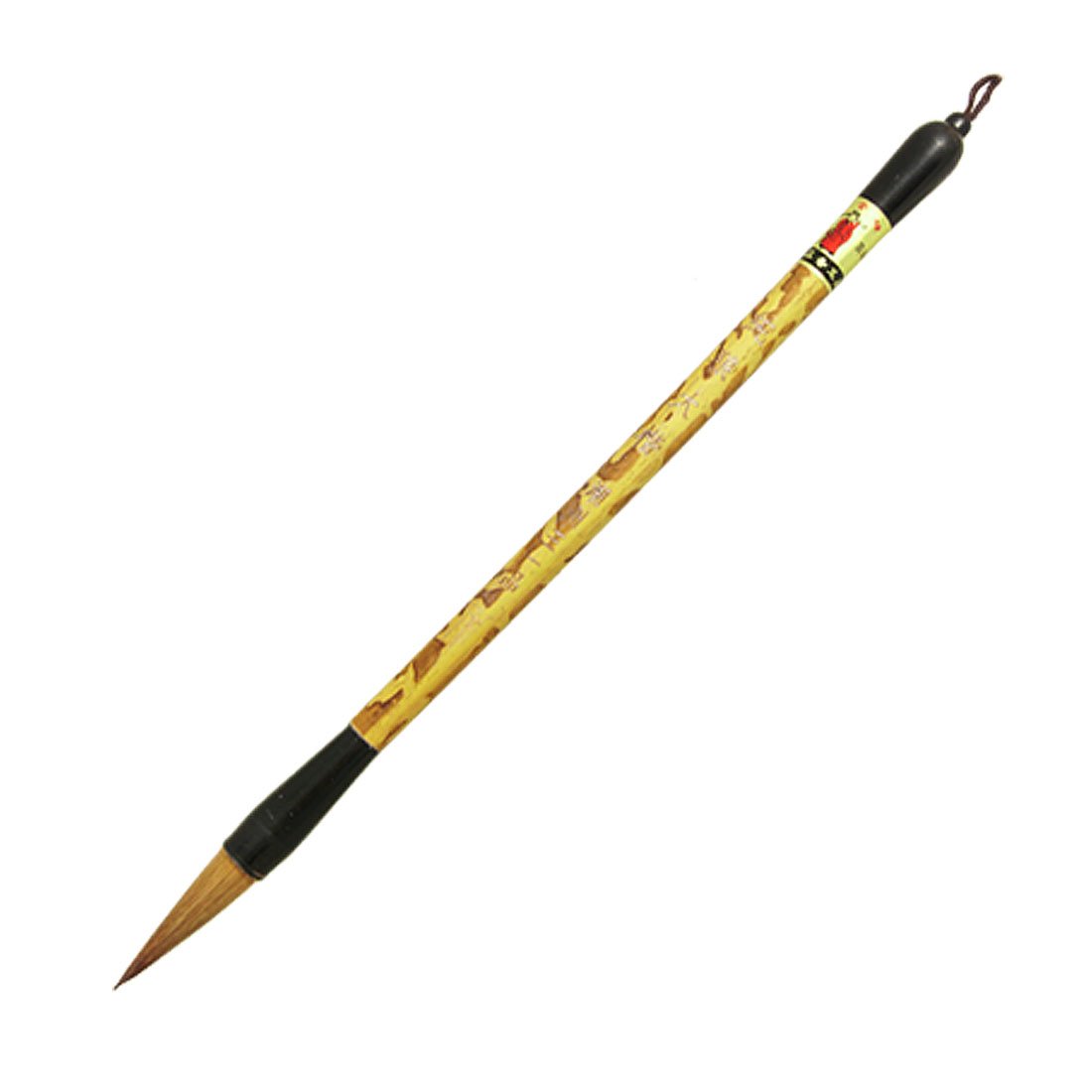 uxcell 9" Length Bamboo Grip Chinese Calligraphy Writing Brush-image-1
