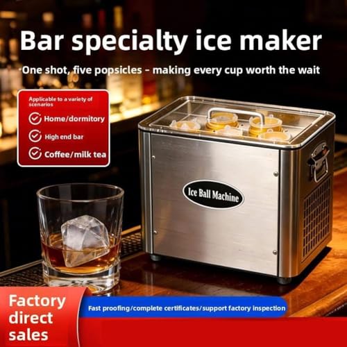 Fabricadora de Hielo Esferas Claras 5 Cavidades 1.5H miniatura 3
