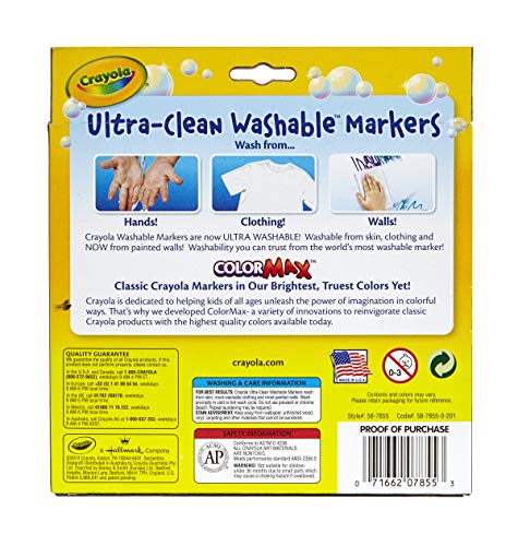 Crayola Ultraclean Broadline Bright Markers (10 Count) - Image 3 thumbnail