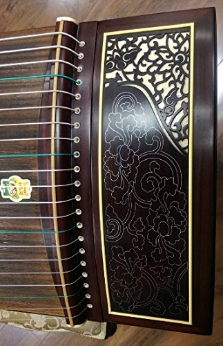 Dunhuang Indian Rosewood Zitan Guzheng with Master Xu Signature and Silverthread Inlay 698JM - Image 4