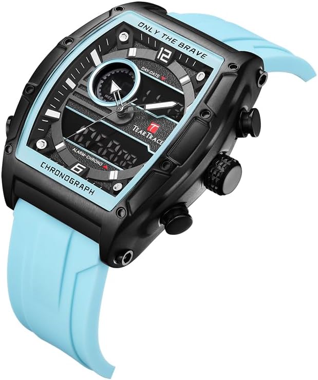 Mens Analog Digital Watch Waterproof, Watches for Men Chronograph with Alarm, Stopwatch Luminous Display, Silicone Strap for Dress Sport - Image 7