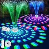 HaiNova 8000mAh Rechargeable Pool Fountain with Lights,2026 Floating Pool Fountain for Above Ground Pool Water Fountain Pump with Anchor, Swimming Pool Fountain Floating Pump for Pool Pond-White