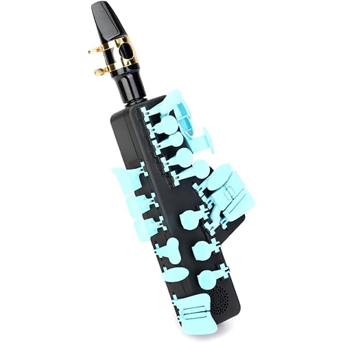 Travel Sax 2 (Turquoise) – Compact Digital Saxophone for Silent Practice Anywhere | Lightweight Electronic Sax with Real Alto Mouthpiece, Built-in Speaker, Bluetooth MIDI/Audio, USB-C, 70+ Internal