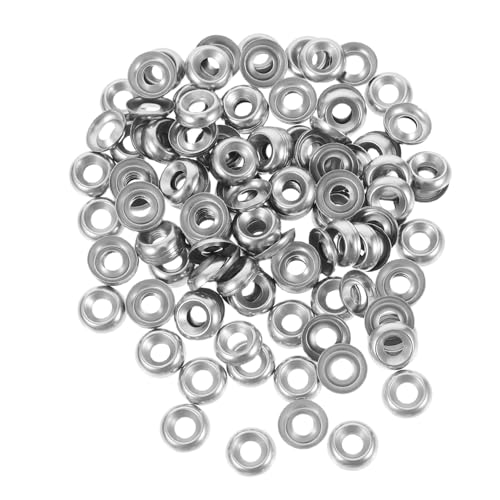 OSALADI 200個 ステンレス製凹凸?圈 耐久性フィッシュアイデザインワッシャー 建?用木材適用 メタルスクリュー用シールワッシャー