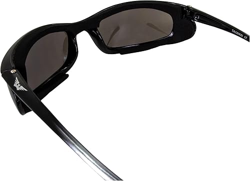 Miniatura 5 de Global Vision Lentes de sol de motocicleta acolchados de espuma para hombres y mujeres, lentes de espejo de policarbonato inastillables con marco