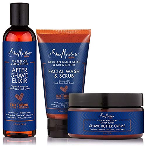 shea moisture men's facial wash and scrub
