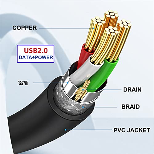 NFHK Motherboard 9Pin 10Pin Female Housing to Dual USB 2.0 Male Type-A Cable 50cm, 50 cm - Image 3