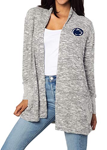 Image of chicka-d Women's Cozy Fleece Cardigan Heather Grey