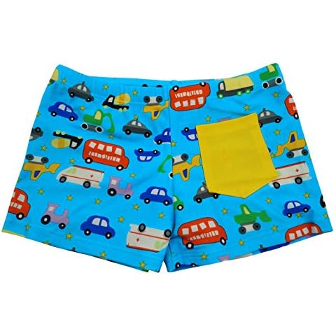 Aivtalk Little Boys Swimming Boxer Shorts Quick Dry Polyester Soft Kids Swimsuit Trunks 4-5T Blue Cover