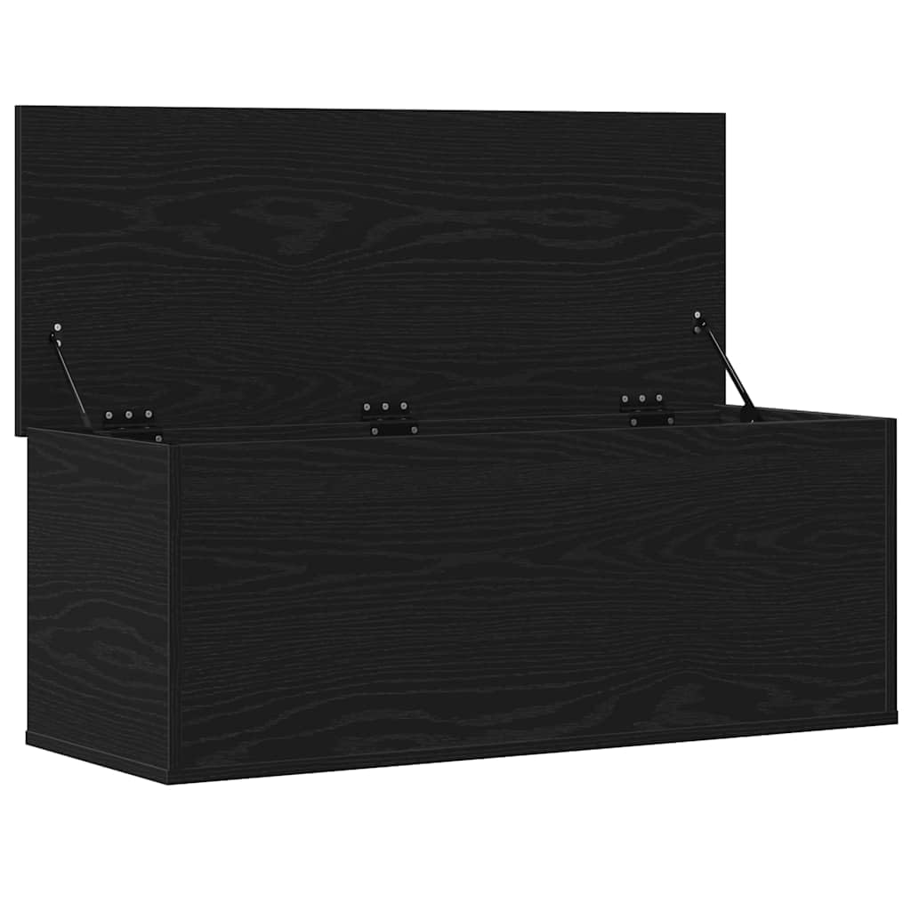 vidaXL Caja de Almacenamiento Roble Negro 90 x 35 x 35 cm, Caja de Almacenamiento Moderna, Organizador Rectangular, Solución sin Desorden, Espacio Ample, Diseño Compacto
