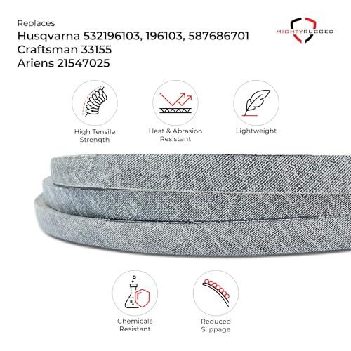 Image of 587686701, 196103, 532196103 Replacement for Craftsman, Husqvarna 54 Inch Deck Belt, Length 147.5 inch, Replaces 33155, 21546382, Heavy Duty, Durable, Aramid Cord Replacement Belt for YTH24V54 LGT2654