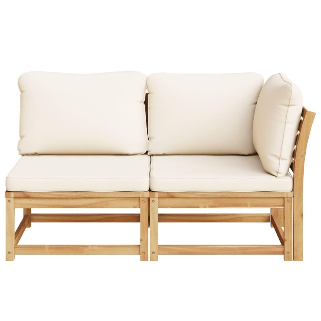 LAPOOH 366492 - Set di mobili da giardino in legno di acacia, mobili da giardino all'aperto, set da giardino per esterni, set divano da giardino