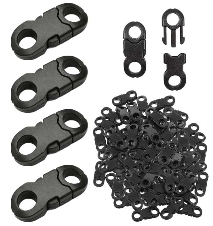 120 Pcs 6mm Breakaway Clasp Universal Plastic Mini Safety Paracord Clips
