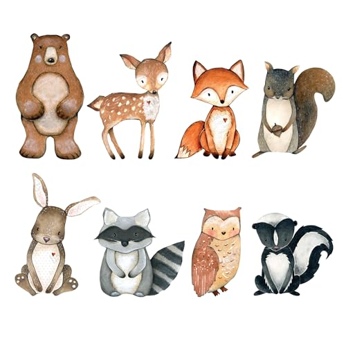 Back40Life Forest Critters Painted Wooden Animal Cutout Shapes (Medium (Bundle of 8))